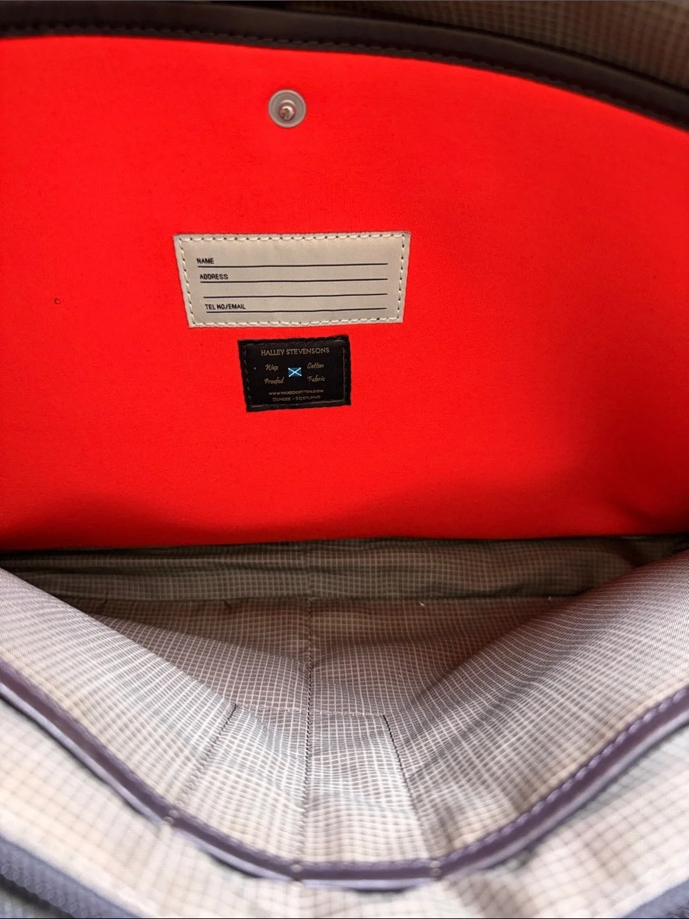 Jack Spade Brown Canvas & Leather Laptop Bag with Black Strap